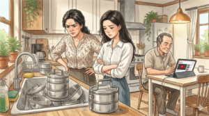 60+ age Dad Acts like a Child, while the Wife has to earn and do the Dishes.